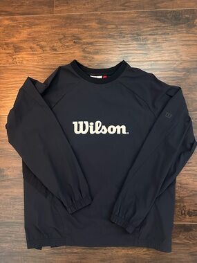 Wilson Navy Crewneck Sweatshirt with White Script Logo
